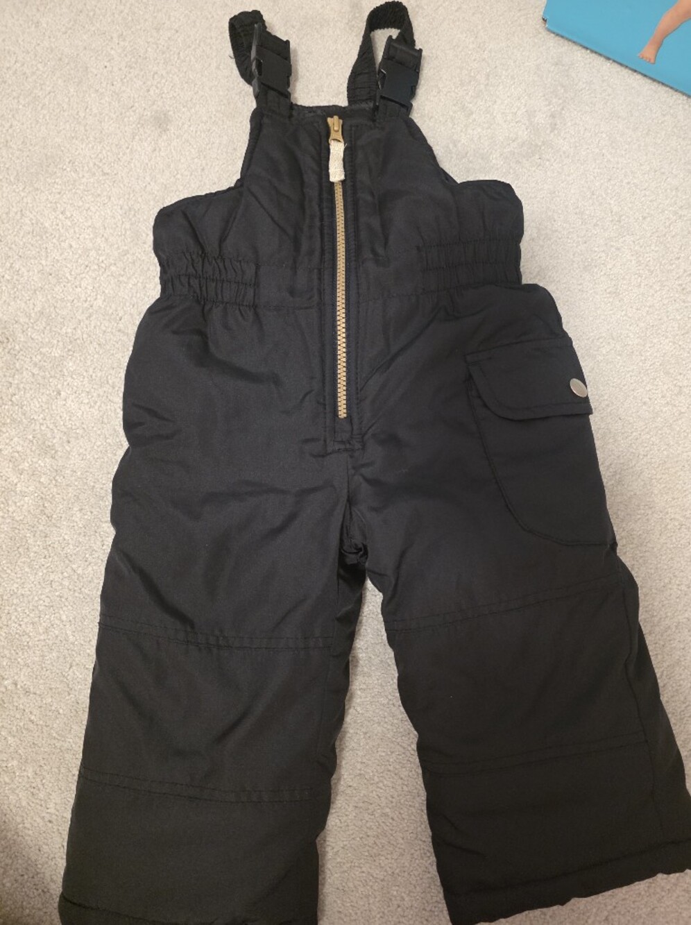 Carter's Black Snow Pants with Gold Zipper 18M